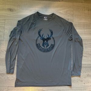 Milwaukee Bucks Gray Long Sleeve Shirt